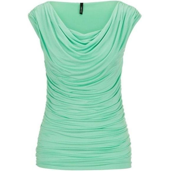 🌹2/$15 Maurices Ruched Mojito Blouse Sleeveless G - Picture 1 of 5